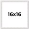 Square Textured White Picture Frame - UV Acrylic, Foam Board Backing, Hanging Hardware